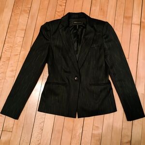 BCBGMAXAZRIA Navy Pinstripe Blazer & Pant Suit - Size S (4)